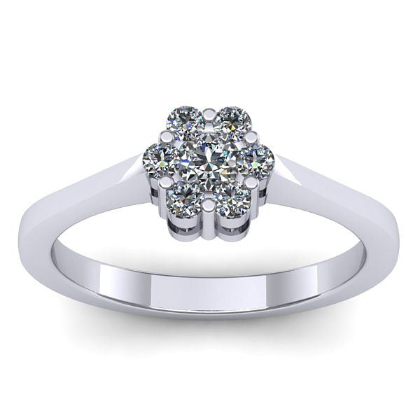 Inel cu diamant rotund