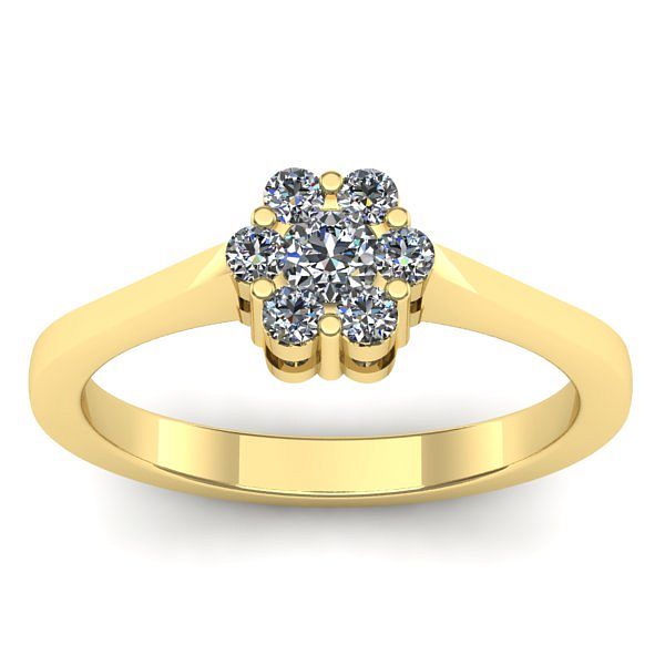 Inel logodna cu diamant rotund