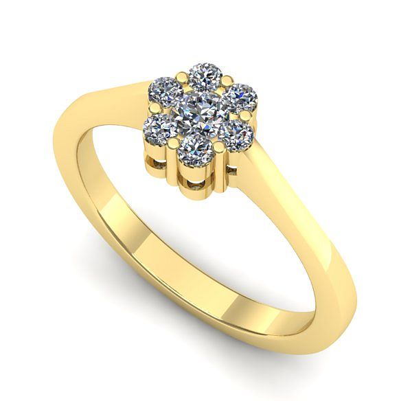 Inel de logodna din aur galben cu diamant