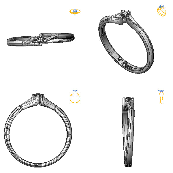 Inel de logodna solitaire cu diamant