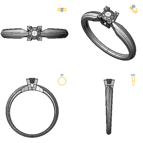 Inel de logodna solitaire cu diamant