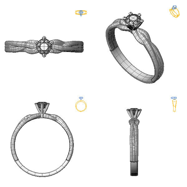 Inel logodna solitaire cu diamant