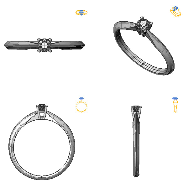 Inel de logodna solitaire cu diamant