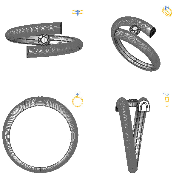Inel de logodna solitaire cu diamant