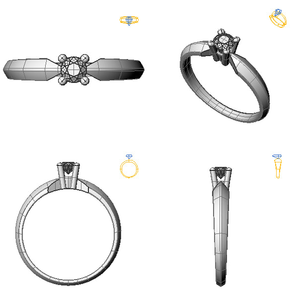 Inel de logodna solitaire cu diamant