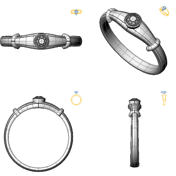 Inel de logodna solitaire cu diamant