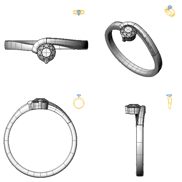 Inel logodna solitaire cu diamant