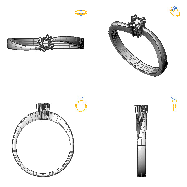 Inel de logodna solitaire cu diamant