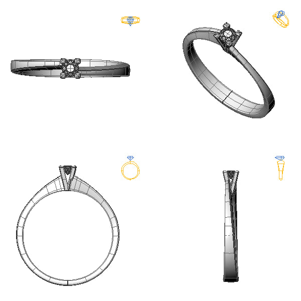 Inel de logodna solitaire cu diamant