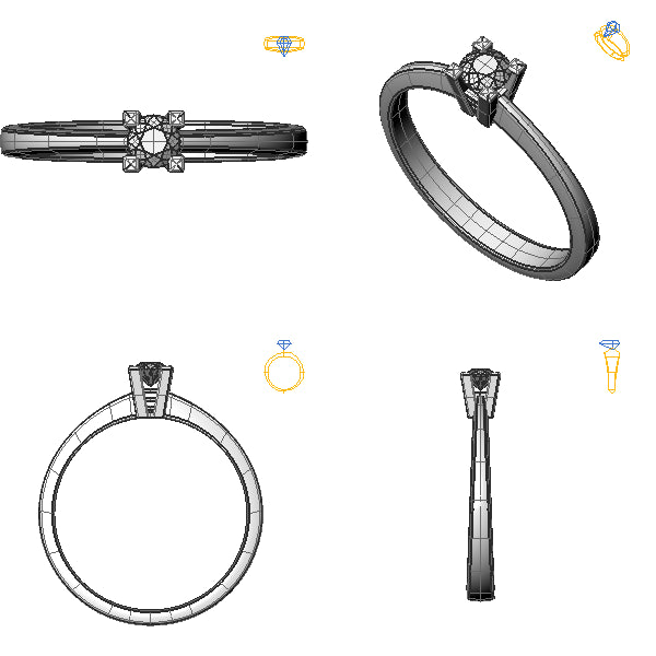 Inel de logodna din aur galben