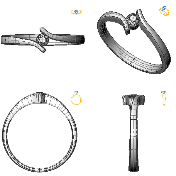 Inel de logodna solitaire cu diamant