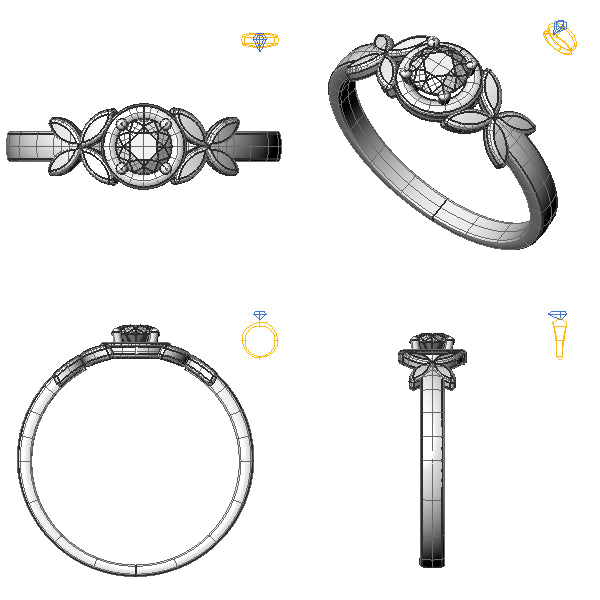 Inel logodna solitaire cu diamant