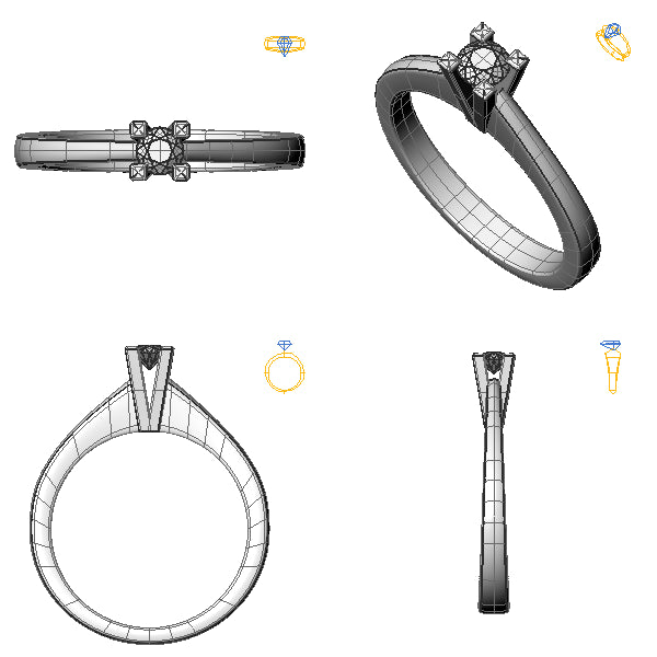 Inel de logodna solitaire cu diamant