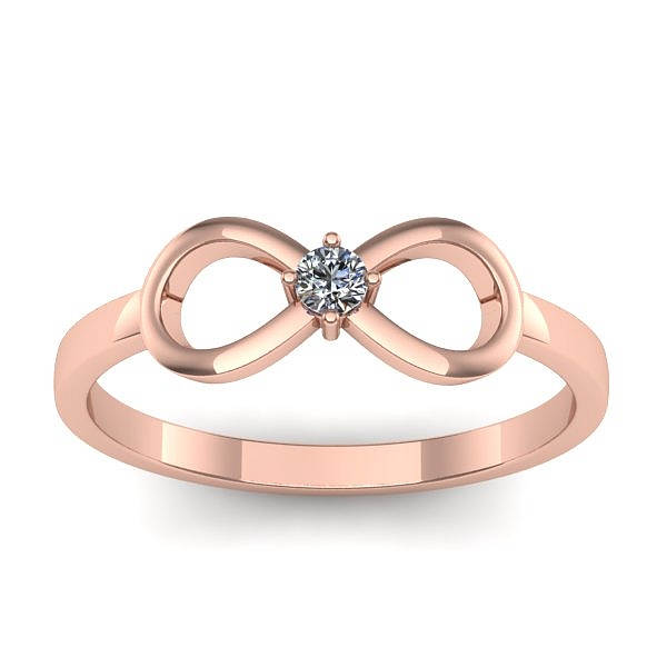 Inel logodna cu diamant rotund