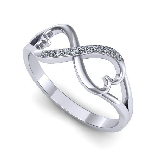 Inel din aur alb cu diamante