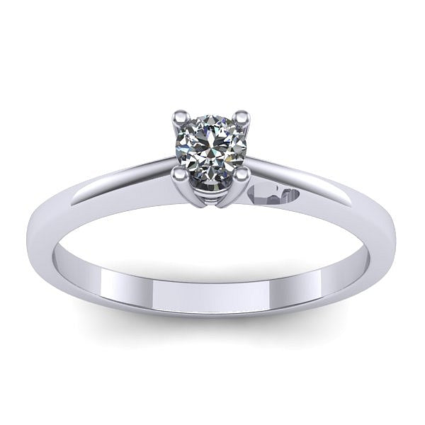 Inel de logodna cu diamant rotund