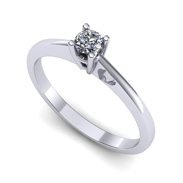 Inel din aur alb cu diamant