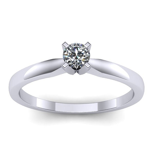 Inel logodna cu diamant rotund