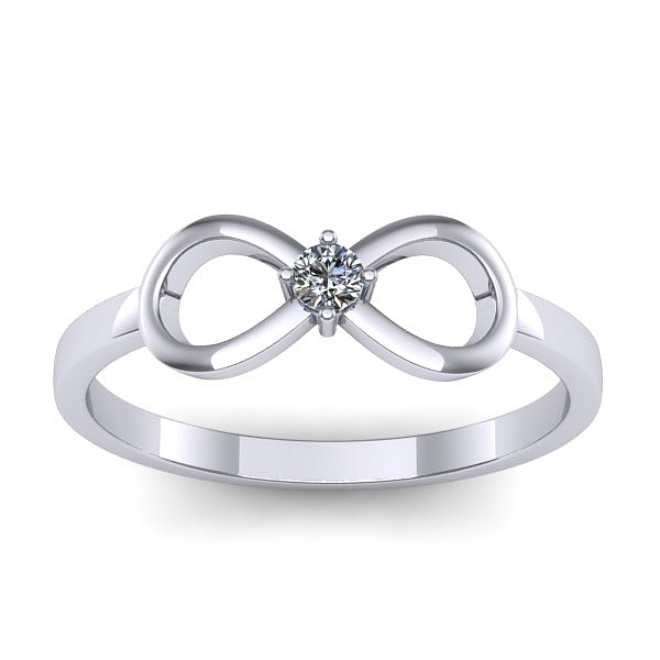 Inel cu diamant rotund