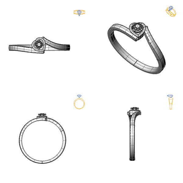 Inel logodna solitaire cu diamant