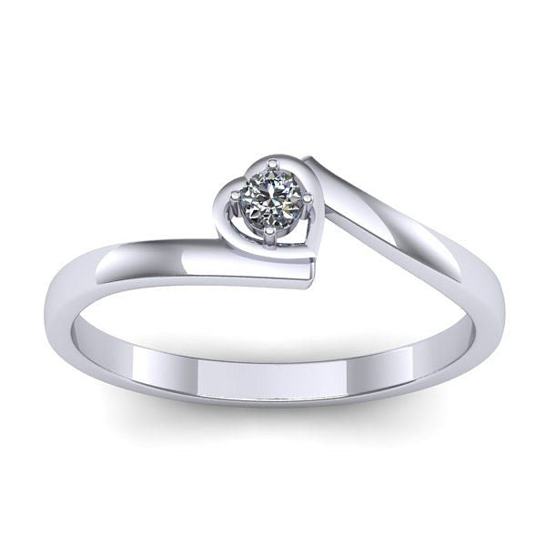 Inel cu diamant rotund