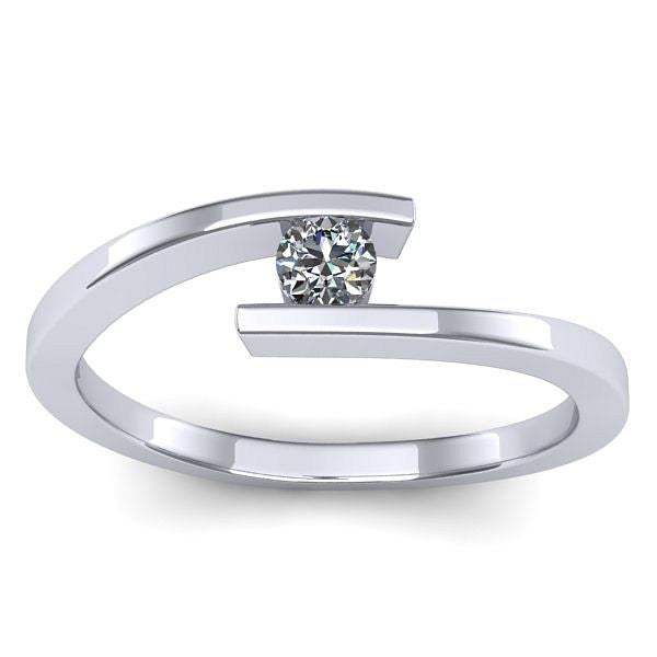 Inel cu diamant rotund