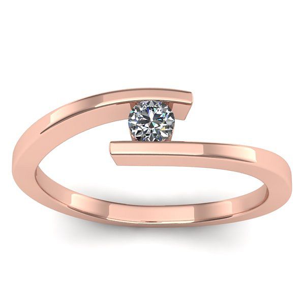 Inel cu diamant rotund