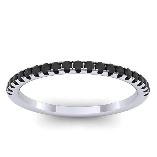 Inel de logodna cu diamante negre rotund