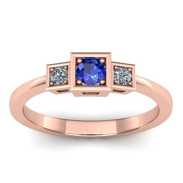 Inel de logodna cu safir rotund