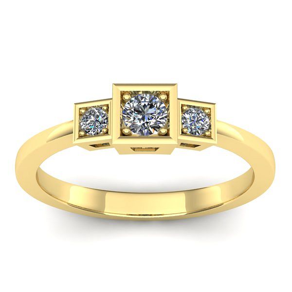 Inel de logodna cu diamant rotund