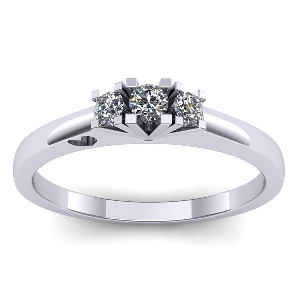 Inel cu diamant rotund