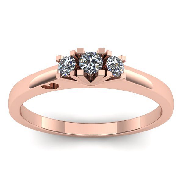 Inel cu diamant rotund