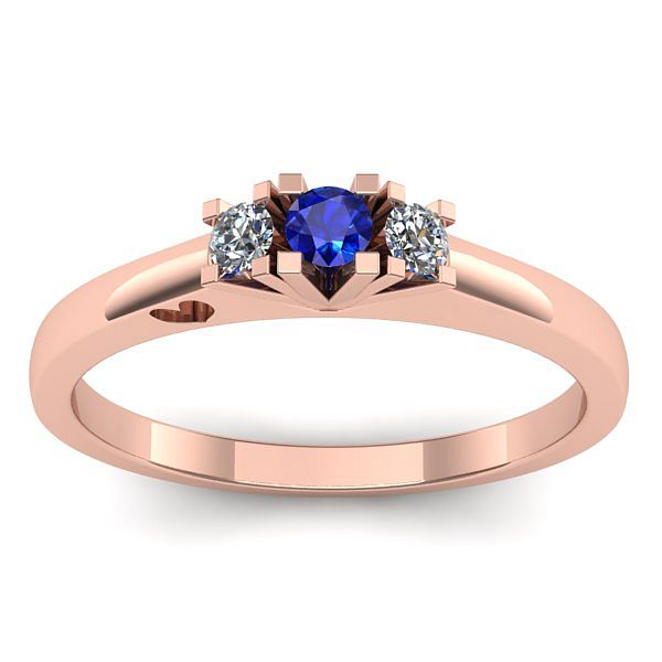 Inel cu safir rotund