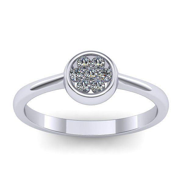 Inel cu diamant rotund