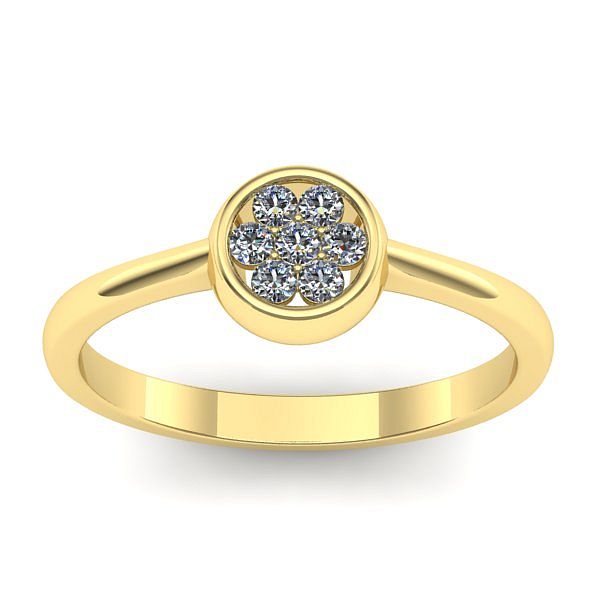 Inel logodna cu diamant rotund