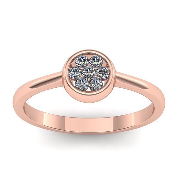 Inel logodna cu diamant rotund