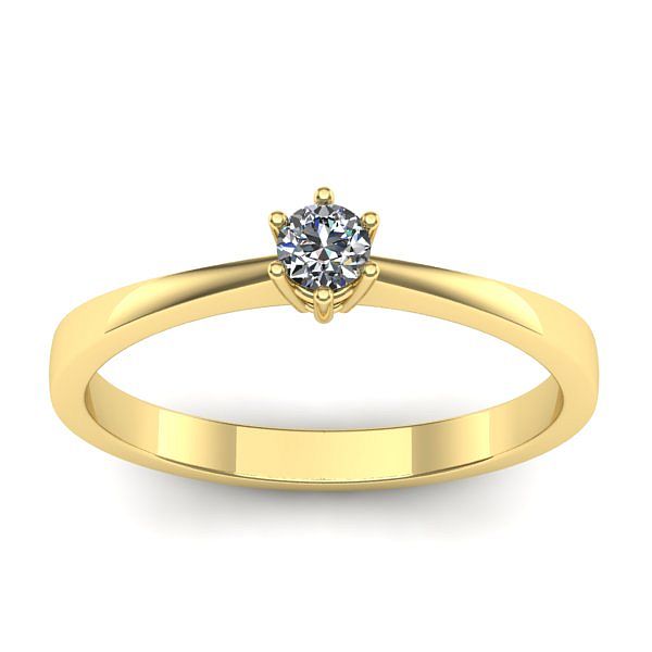 Inel de logodna cu diamant rotund