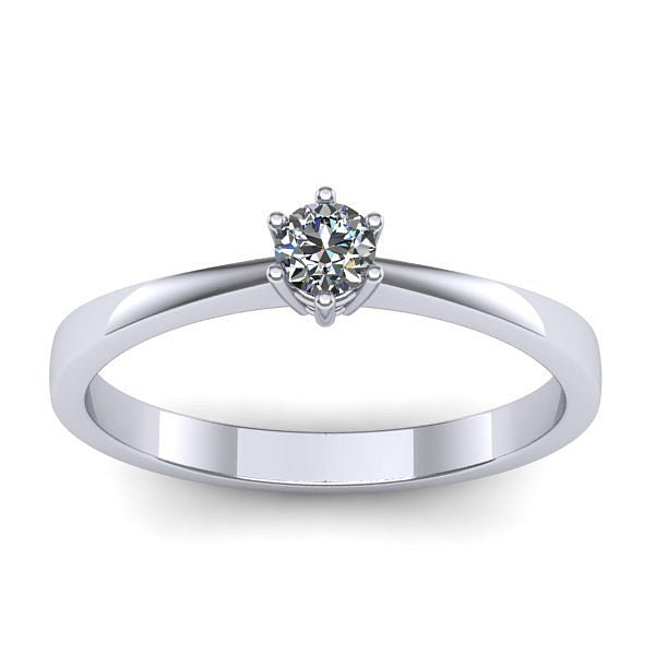 Inel cu diamant rotund