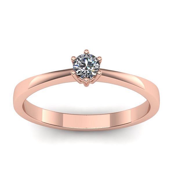 Inel de logodna cu diamant rotund