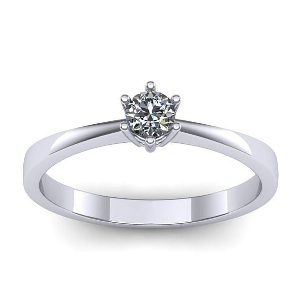 Inel cu diamant rotund