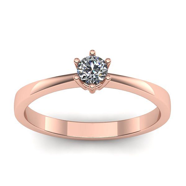 Inel de logodna cu diamant rotund