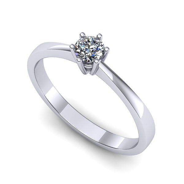 Inel din aur alb cu diamant