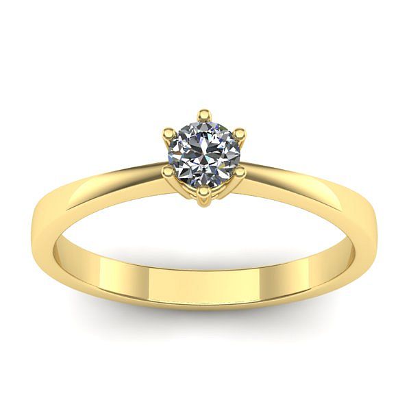 Inel de logodna cu diamant rotund