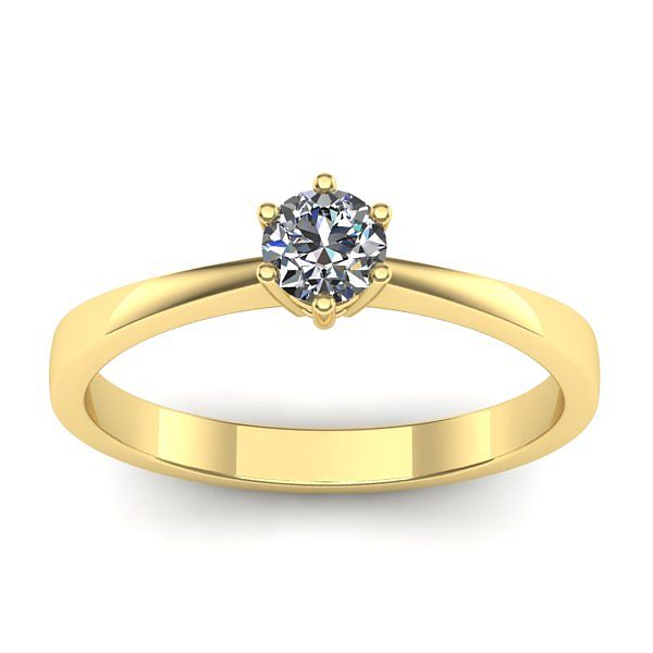 Inel logodna cu diamant rotund