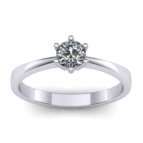 Inel cu diamant rotund