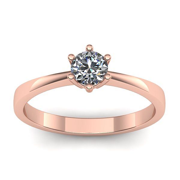 Inel logodna cu diamant rotund