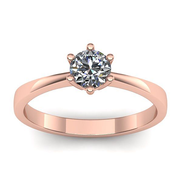 Inel de logodna cu diamant rotund