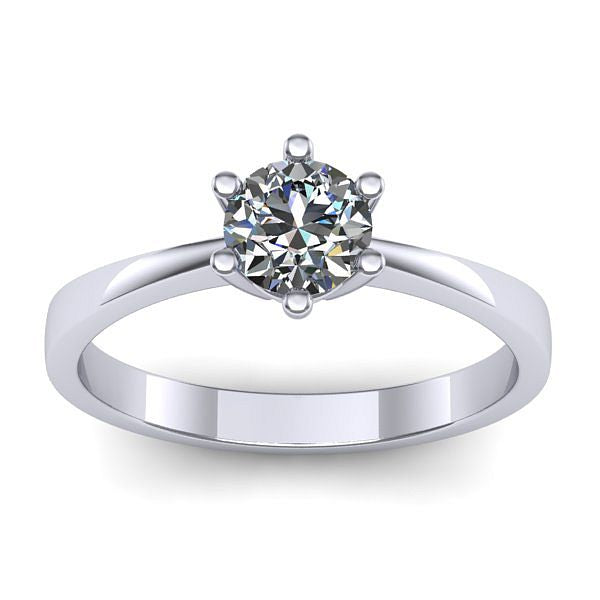 Inel logodna cu diamant rotund