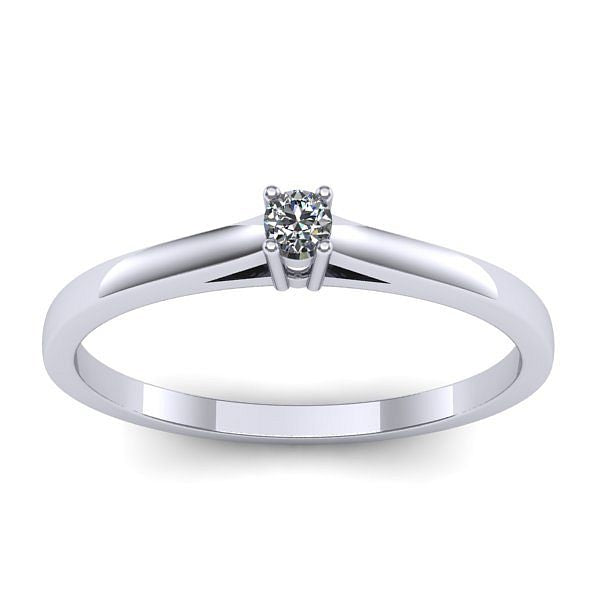 Inel cu diamant rotund