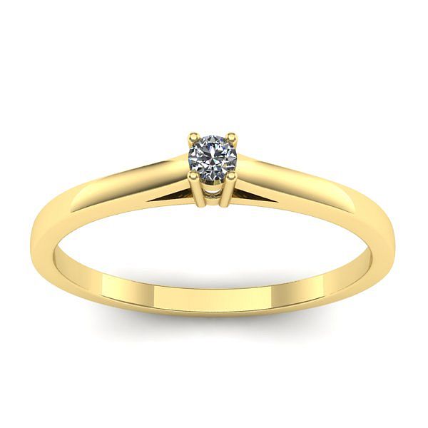 Inel cu diamant rotund